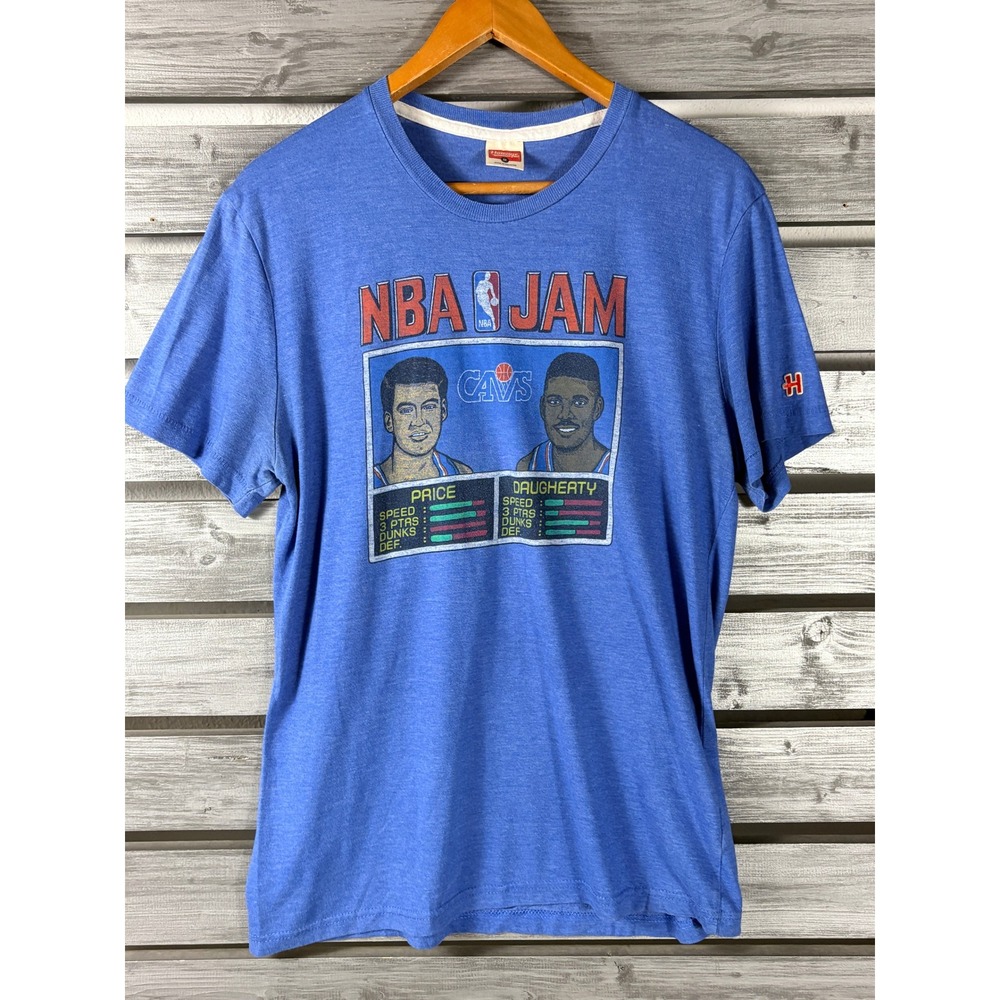 Homage NBA Jam Cleveland Cavaliers Price Daugherty Blue T-Shirt Mens M jersey